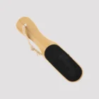 A wooden file paddle